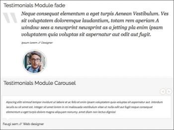 TC Testimonial Module